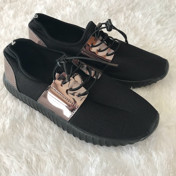 black rose gold sneakers